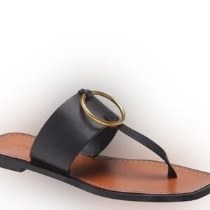 FRAME Le Brentwood Women’s Black Leather Sandals Sz US 9.5-10 EU 40.5 NEW!